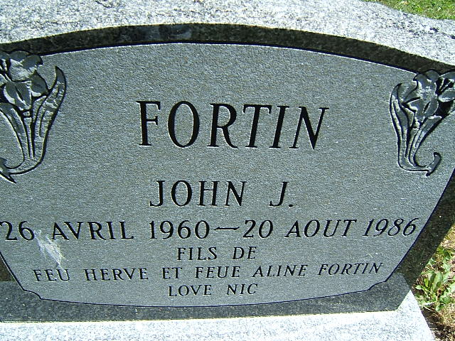 Headstone image of Fortin