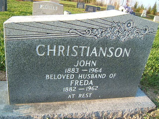 Headstone image of Christianson
