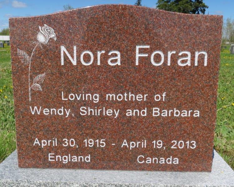 Headstone image of Foran