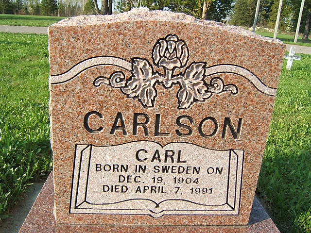 Headstone image of Carlson