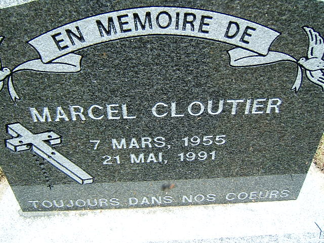 Headstone image of Cloutier