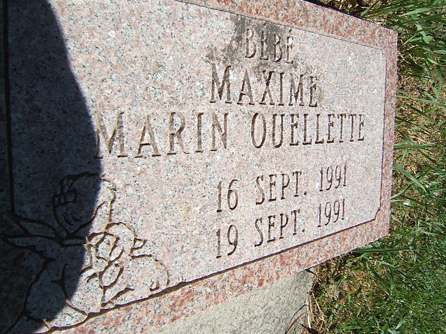 Headstone image of Ouellette-Marin