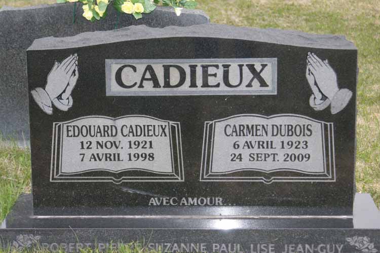 Headstone image of Cadieux