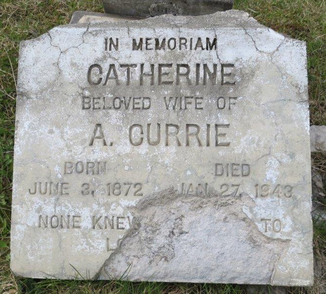 Headstone image of Currie