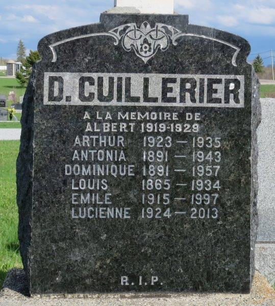 Headstone image of Cuillerier