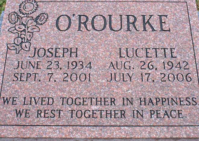 Headstone image of O'Rourke