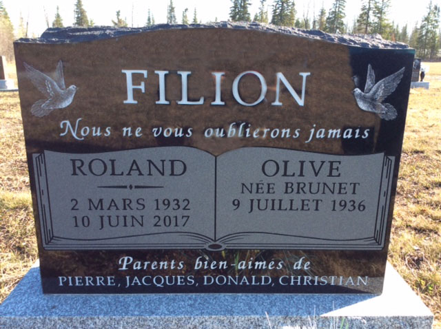 Headstone image of Filion