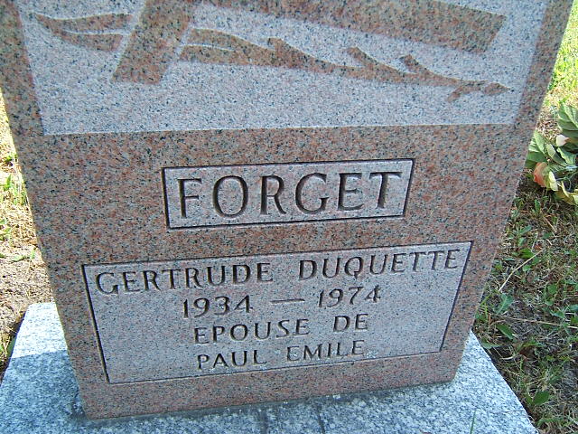Headstone image of Forget
