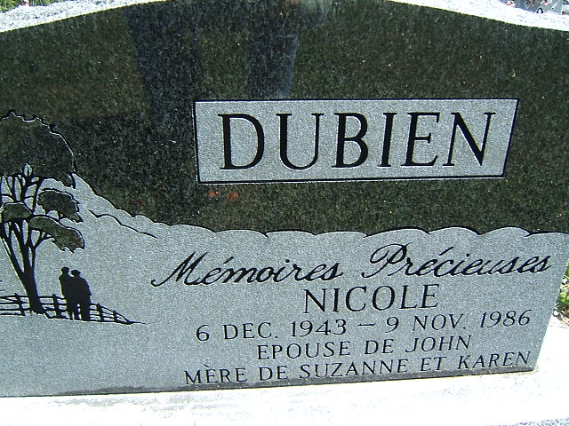 Headstone image of Dubien