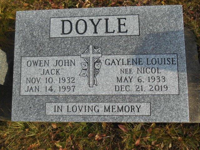 Headstone image of Doyle