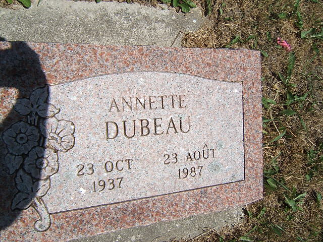 Headstone image of Dubeau