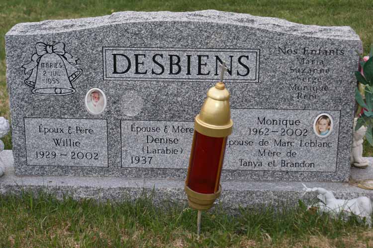 Headstone image of Desbiens