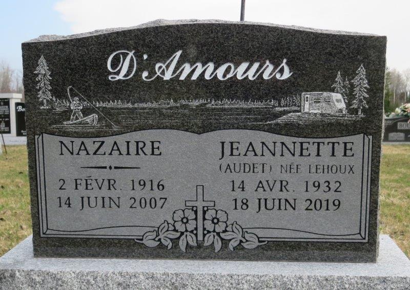 Headstone image of D'Amours