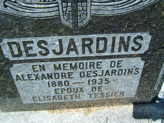 Headstone image of Desjardins