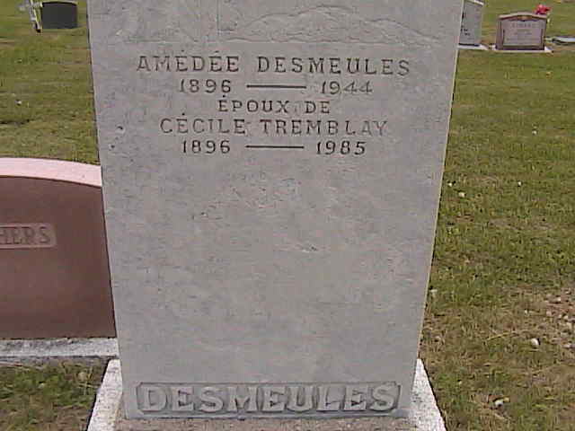Headstone image of Desmeules