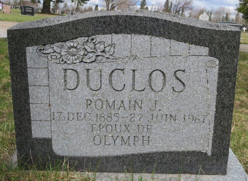 Headstone image of Duclos