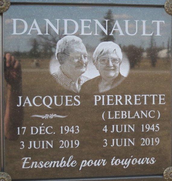 Headstone image of Dandeneault